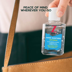 Zoviro rinse-free formula for quick sanitizing anywhere, no water needed.