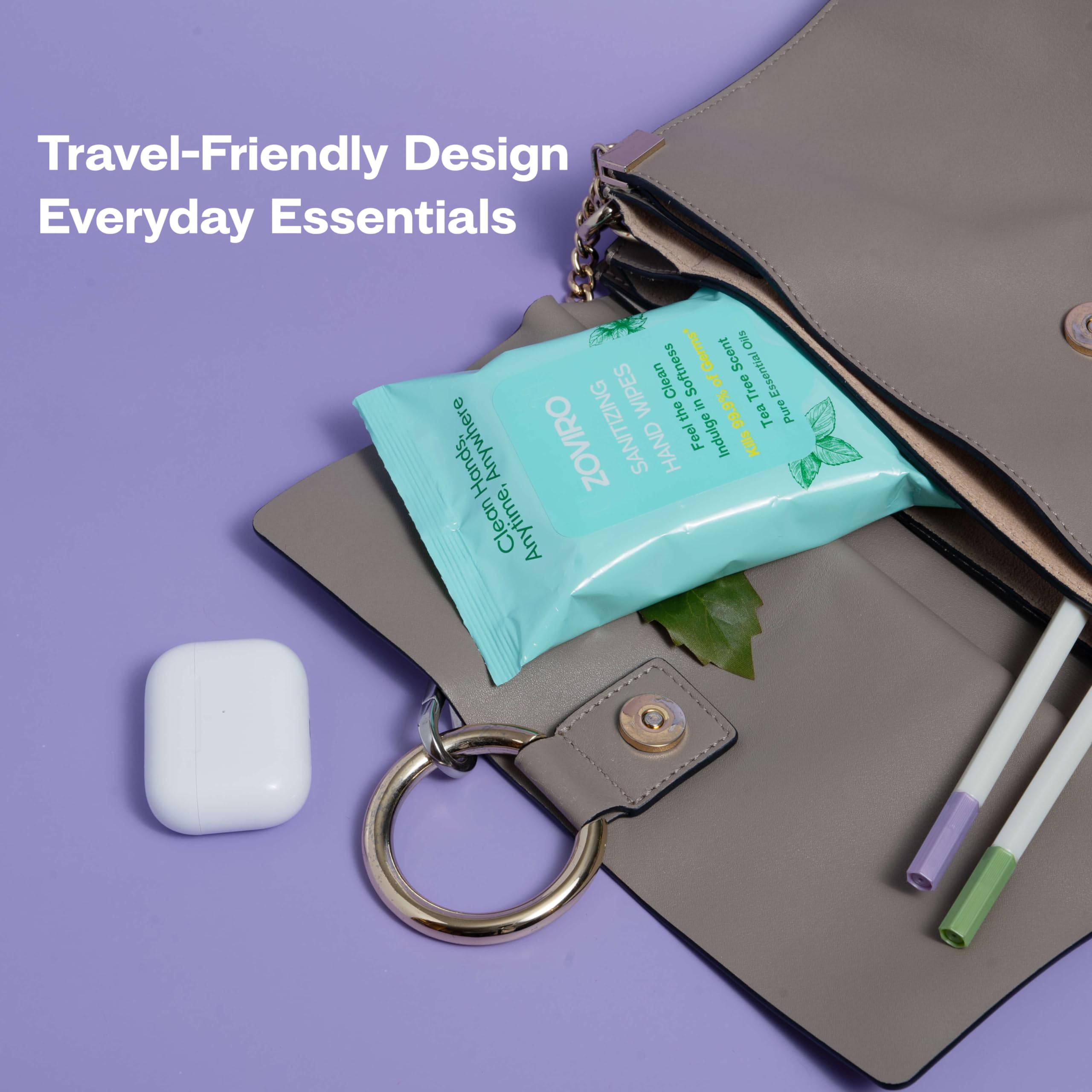 Tea Tree scent from Zoviro wipes delivers a refreshing aroma.
