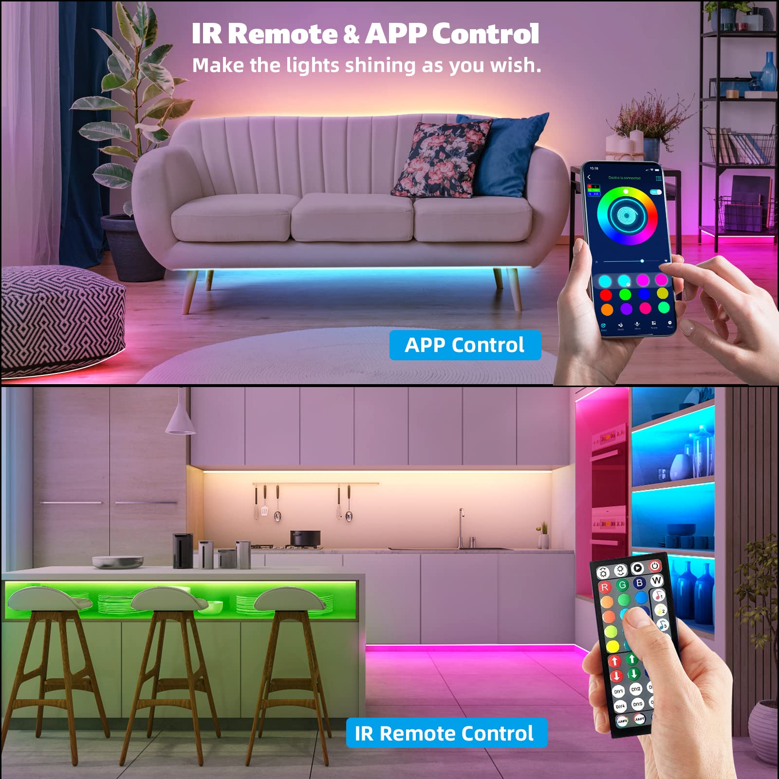 ZOZOO 16 million colors enable vibrant dynamic lighting for any room