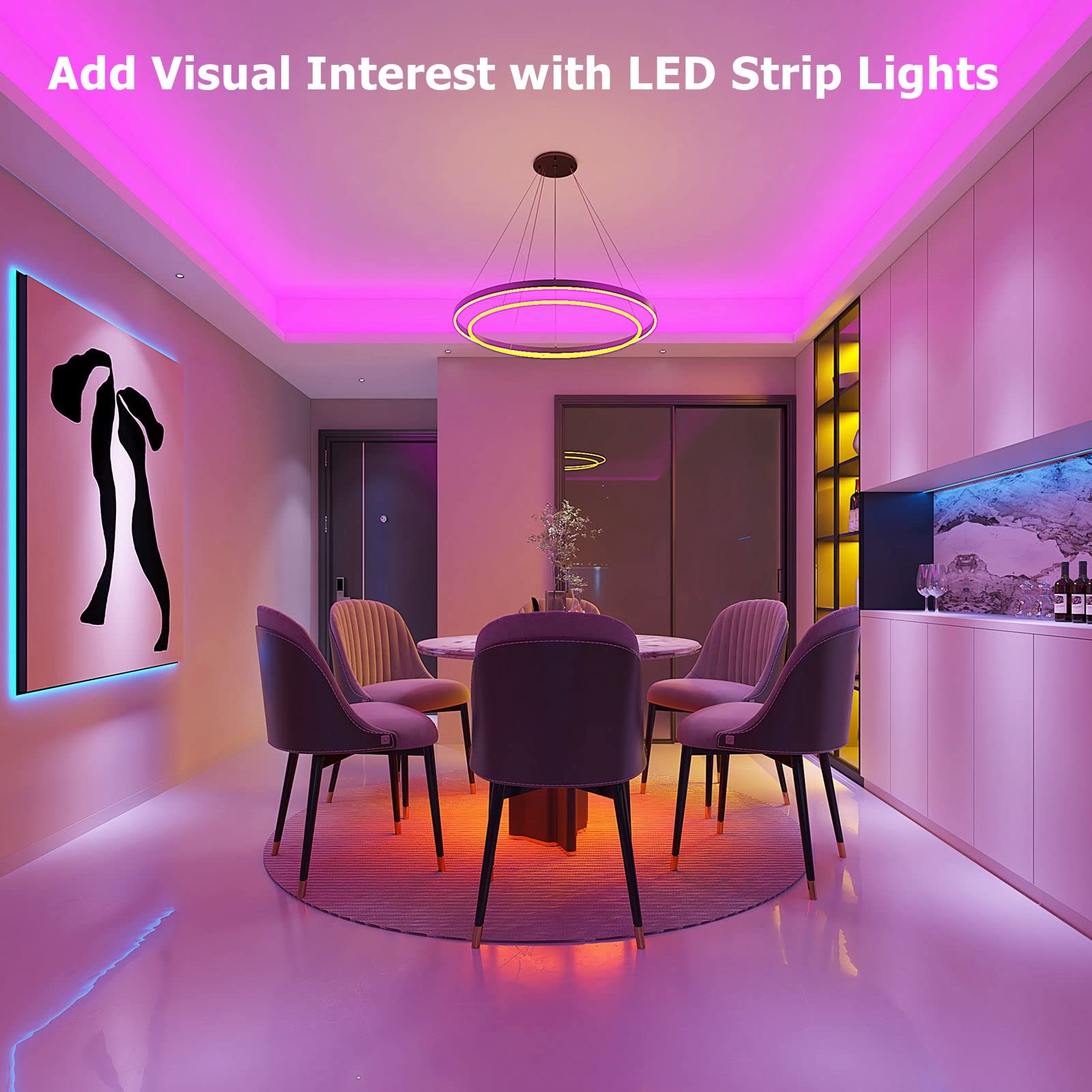 ZOZOO LED strip with music sync adapts to rhythm for immersive ambiance