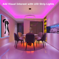 ZOZOO LED strip with music sync adapts to rhythm for immersive ambiance