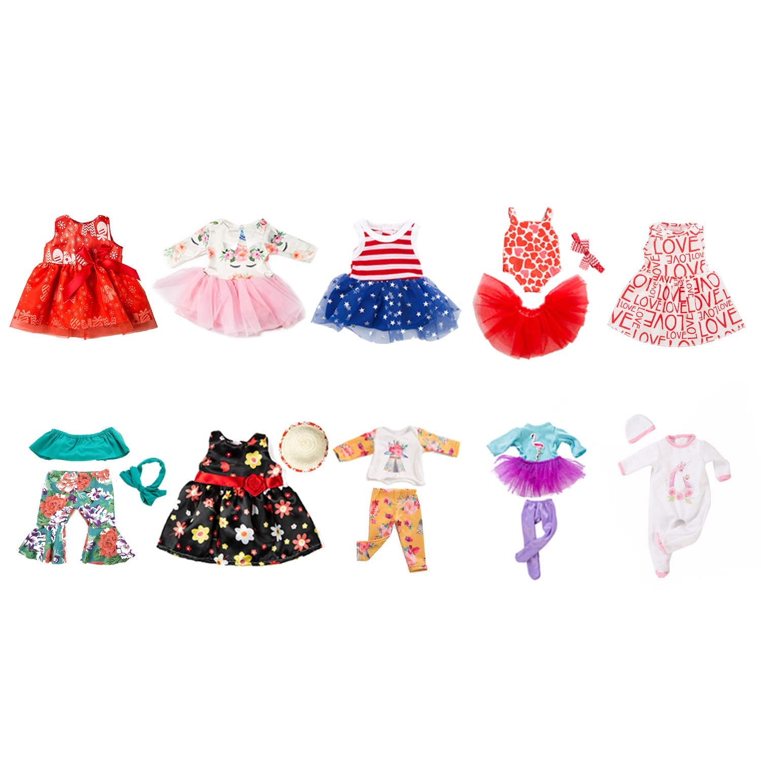 ZQDOLL ten-style doll outfits offer versatile looks for any occasion.