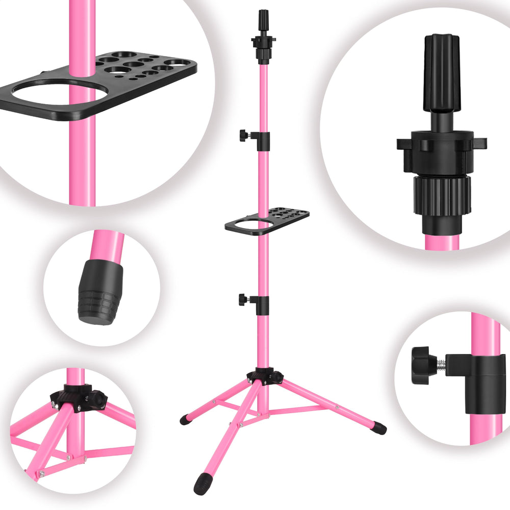 ZQIAN BEAUTY wig stand shows 360-degree rotation for easier styling
