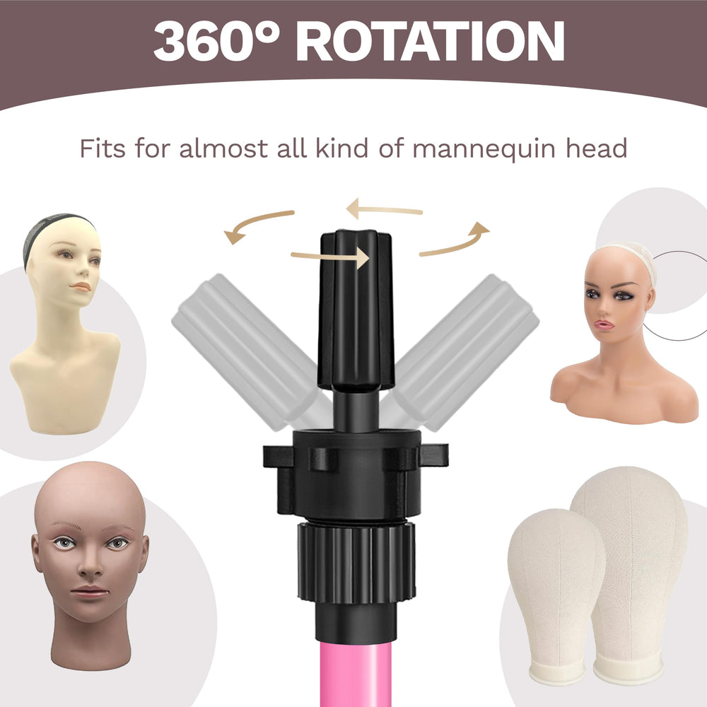 Height-adjustable ZQIAN BEAUTY wig stand reaches up to 50 inches