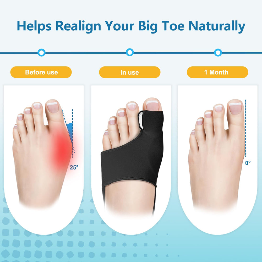 ZRCZRC bunion corrector features 3D gel cushioning for gentle toe support.