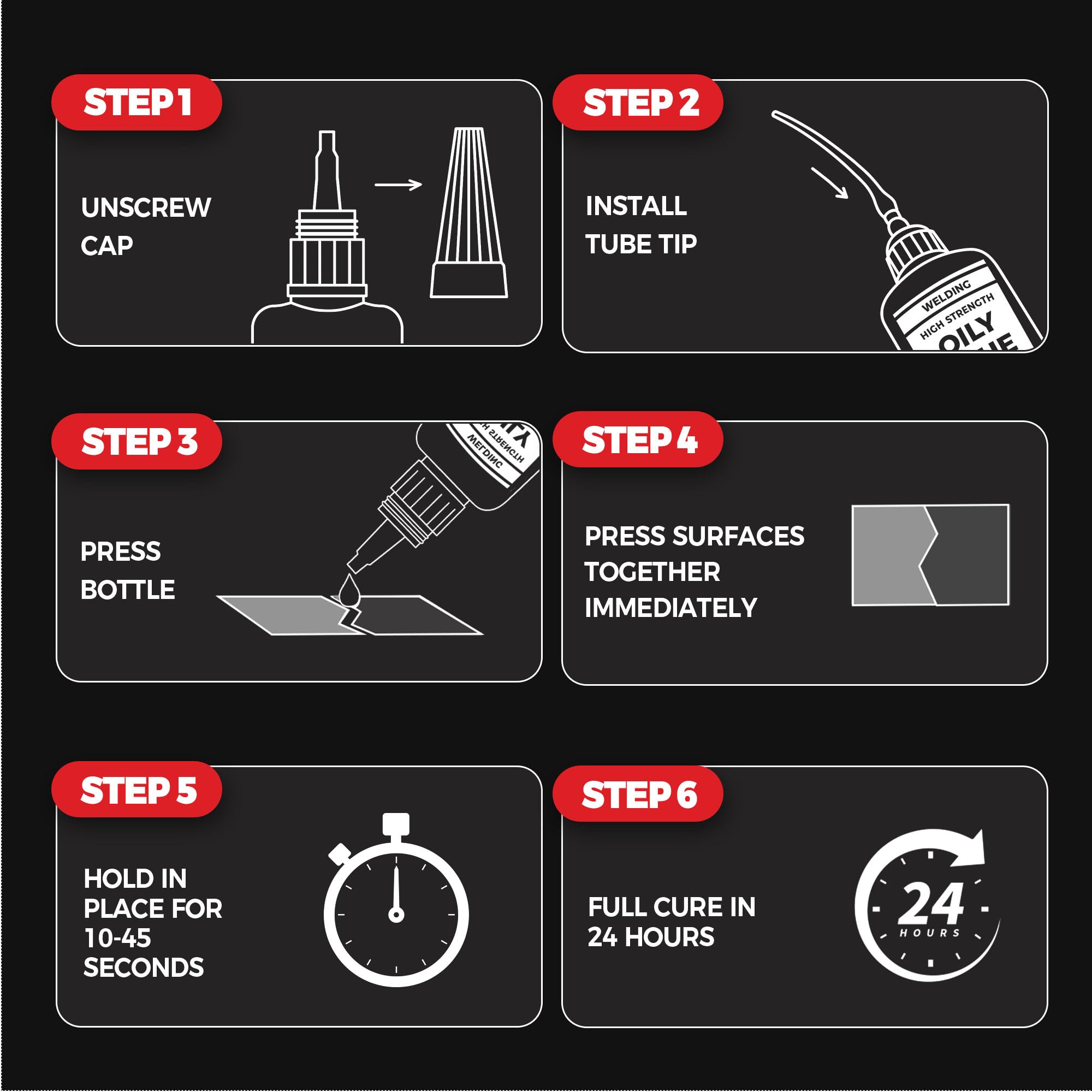 Zrpot glue bonds leather surfaces for sturdy, flexible repair.
