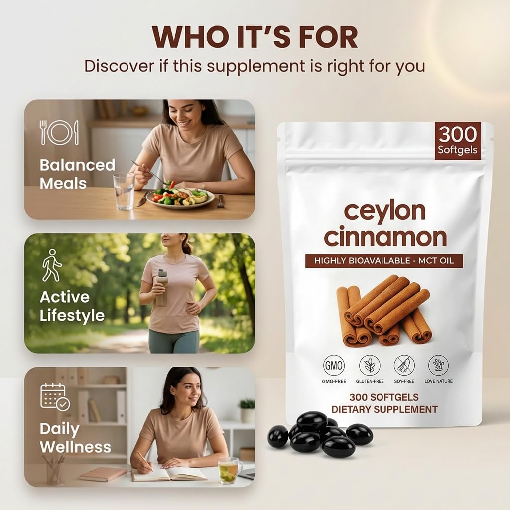 ZRRTXV Cinnamon Softgels value pack with 300-count for consistency.