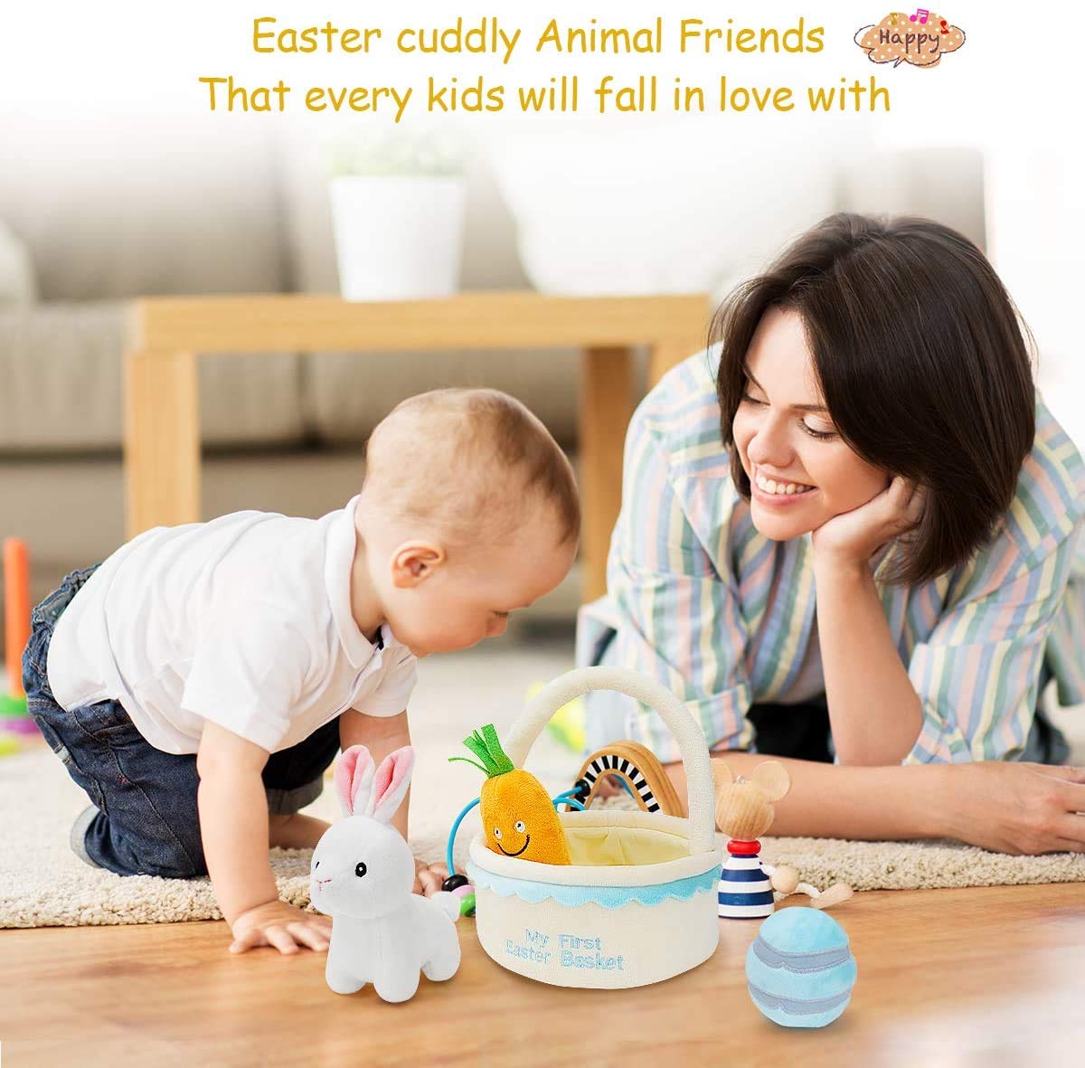 ZRUKXH Easter egg squeak toy for interactive play