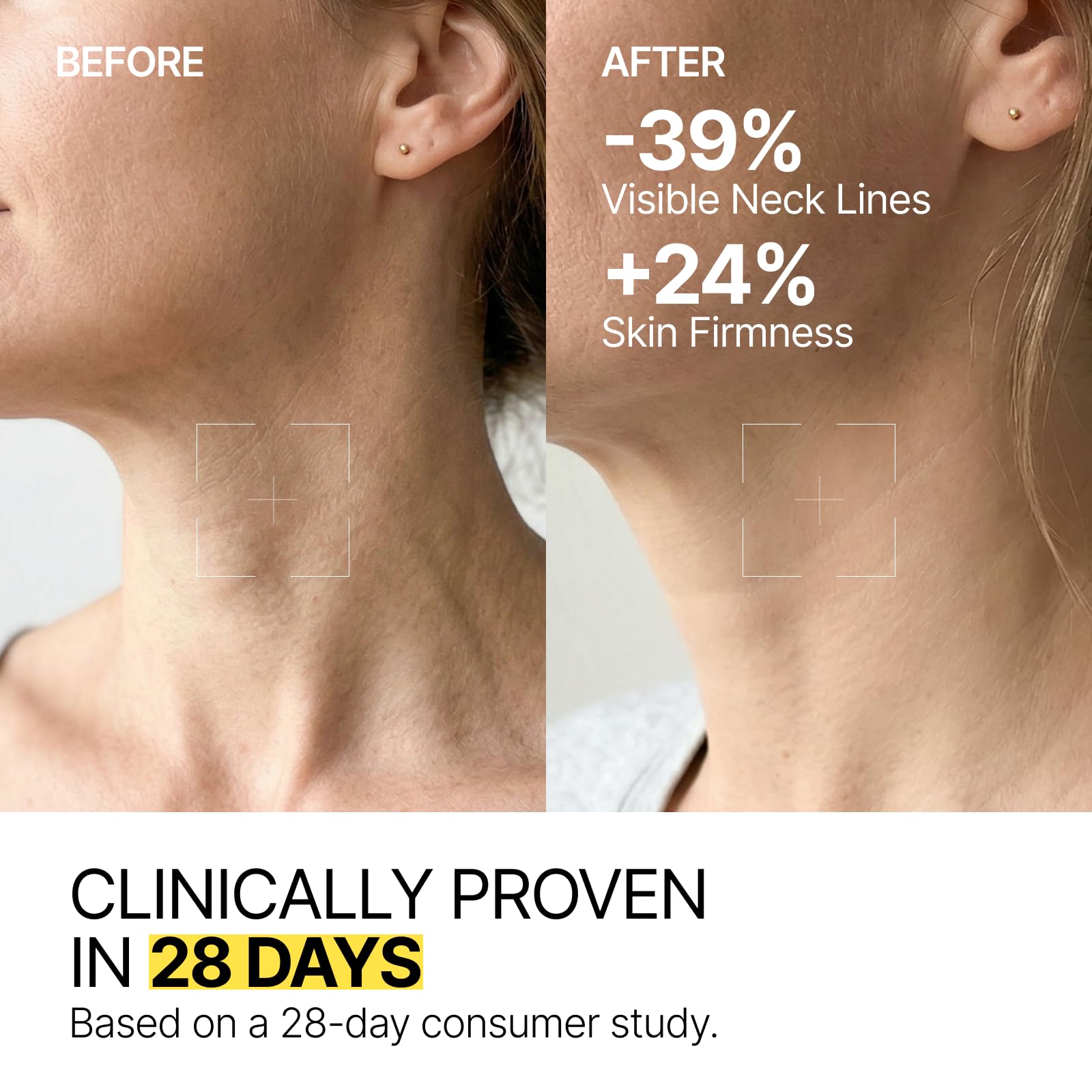 Z:SEA neck cream on skin showing quick absorption.