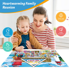 ZSYCZAO seaside gift shop scene puzzle—enjoy mindful puzzling with calming coastal vibes.