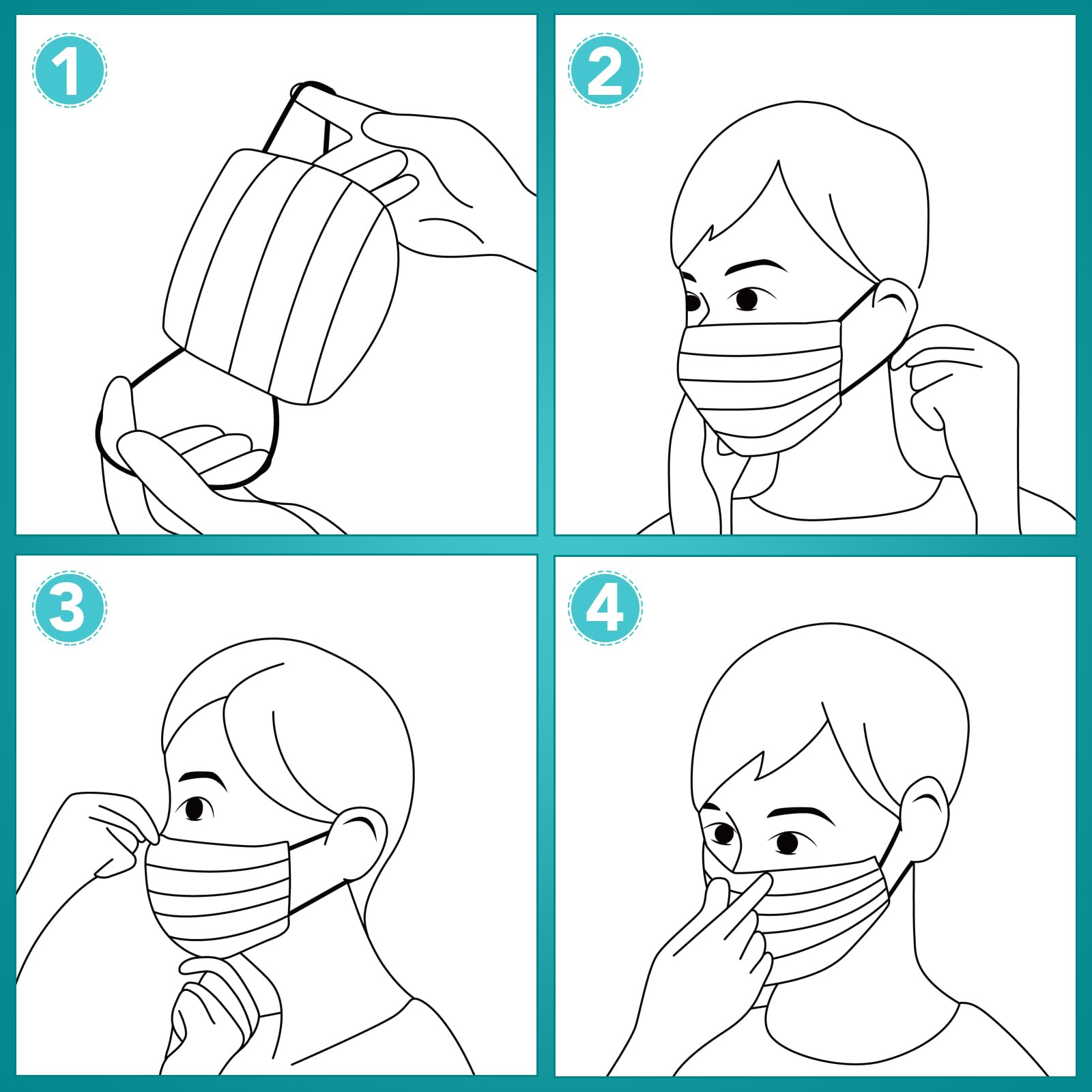 ZTANPS 50-piece disposable mask pack for students and adults on the go.
