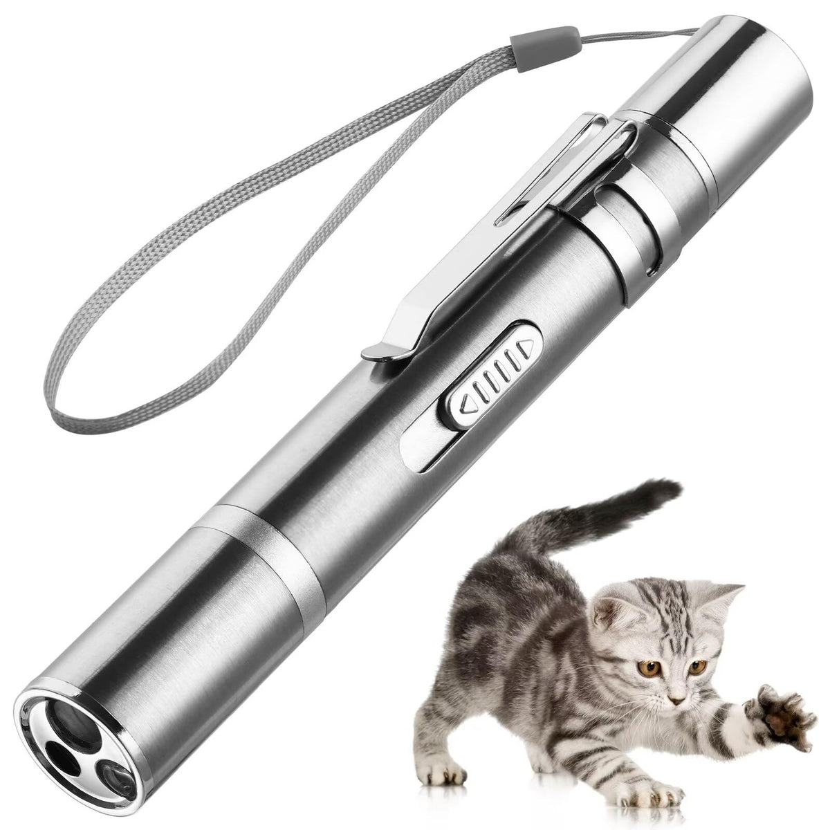 Zugesify laser pointer cat toy red dot for interactive indoor play and training.