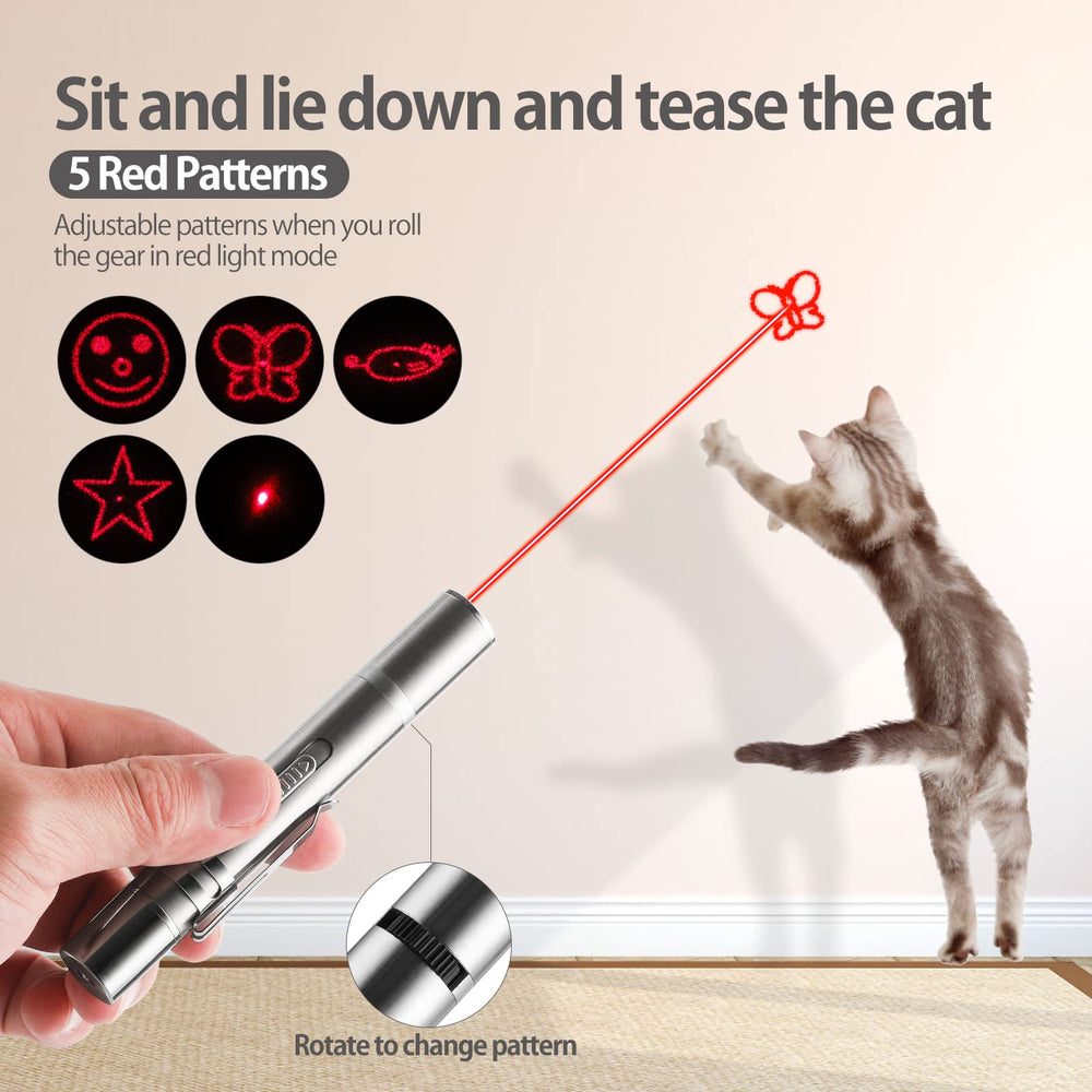 Zugesify laser pointer cat toy USB charging for convenient, battery-free use.