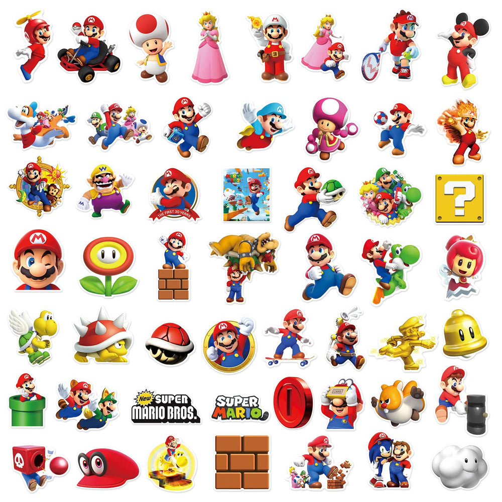 ZUIYIJIANGNAN Mario stickers on a laptop for personalized tech