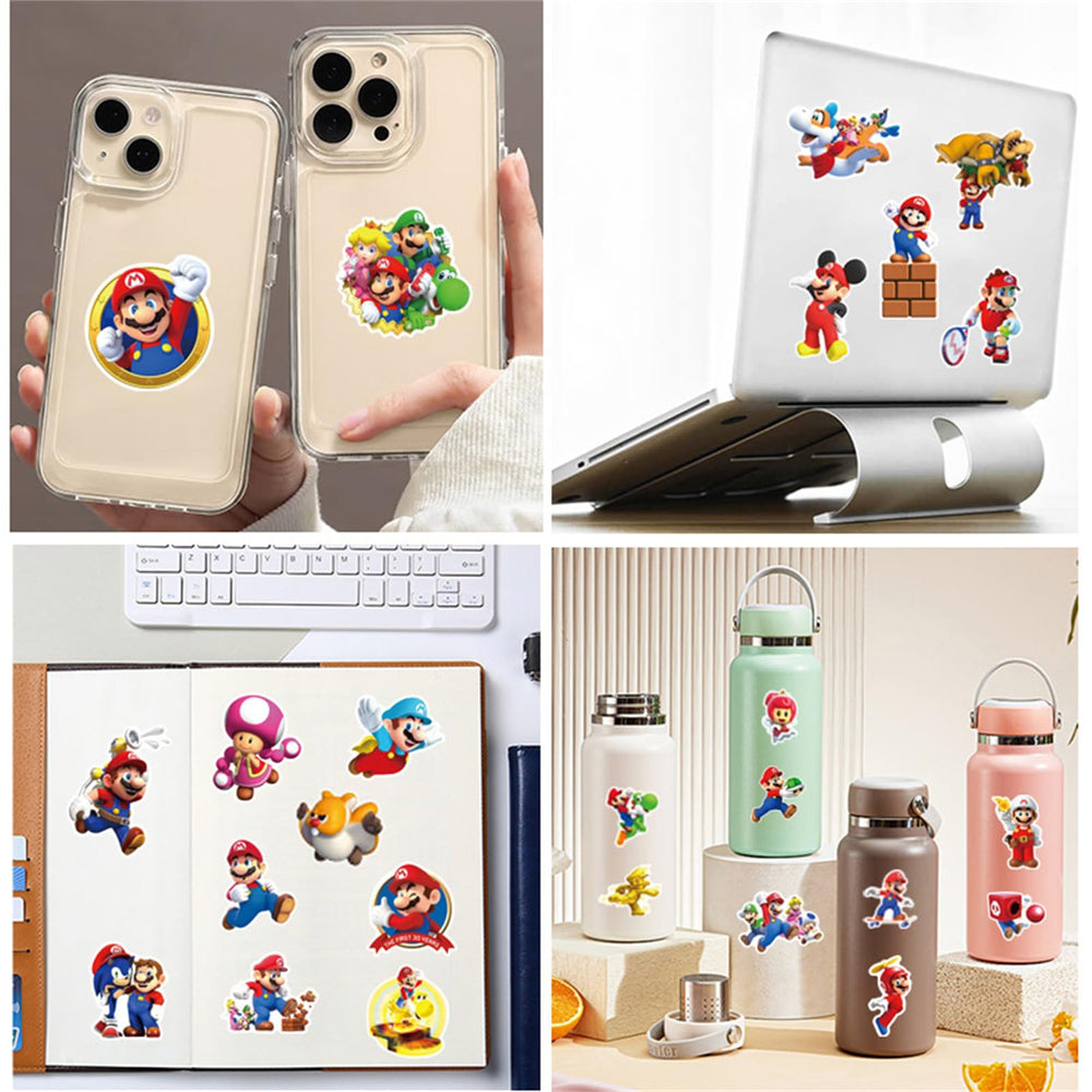 ZUIYIJIANGNAN Mario stickers on a notebook for colorful school gear