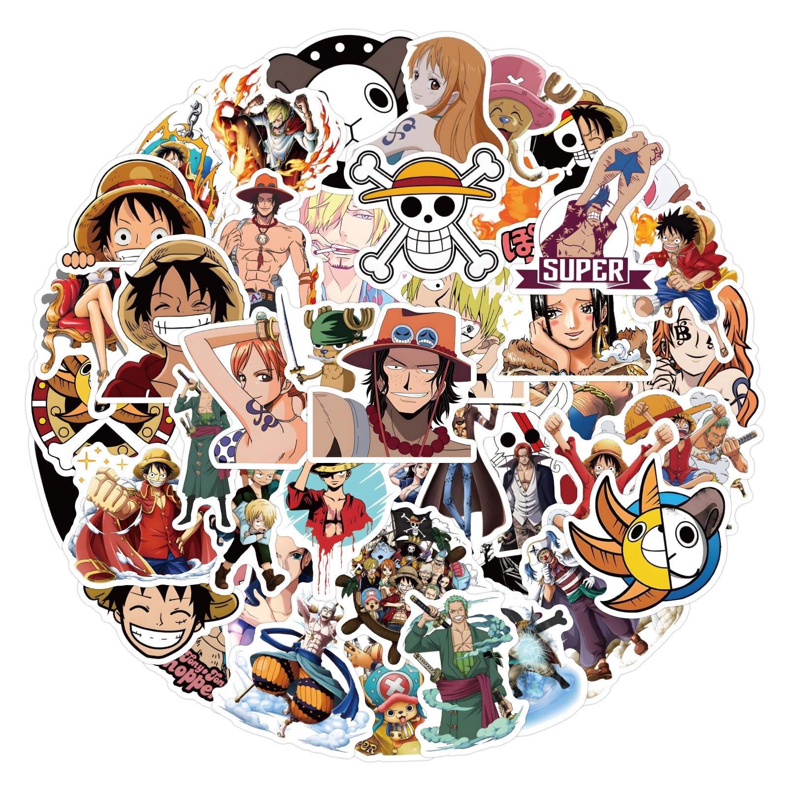 ZUIYIJIANGNAN One Piece battle scene sticker sparks energy on notebooks.