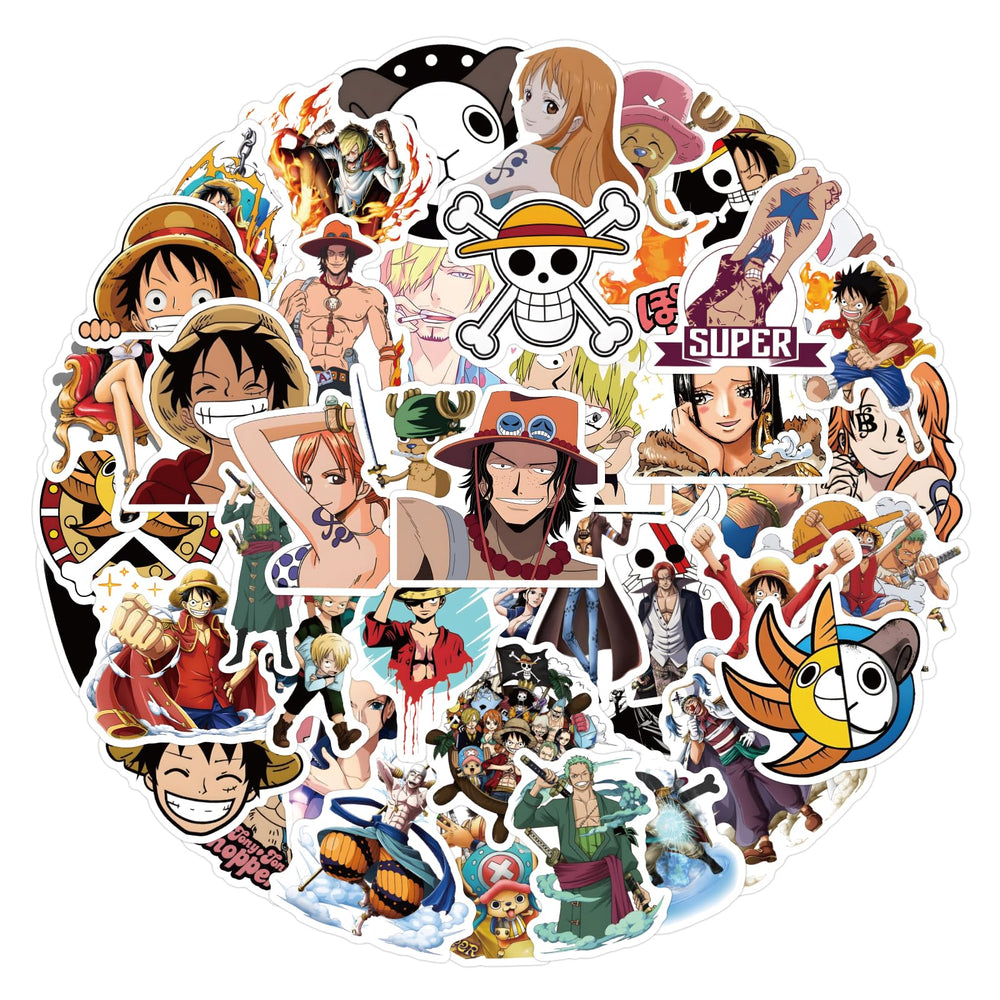 ZUIYIJIANGNAN One Piece battle scene sticker sparks energy on notebooks.