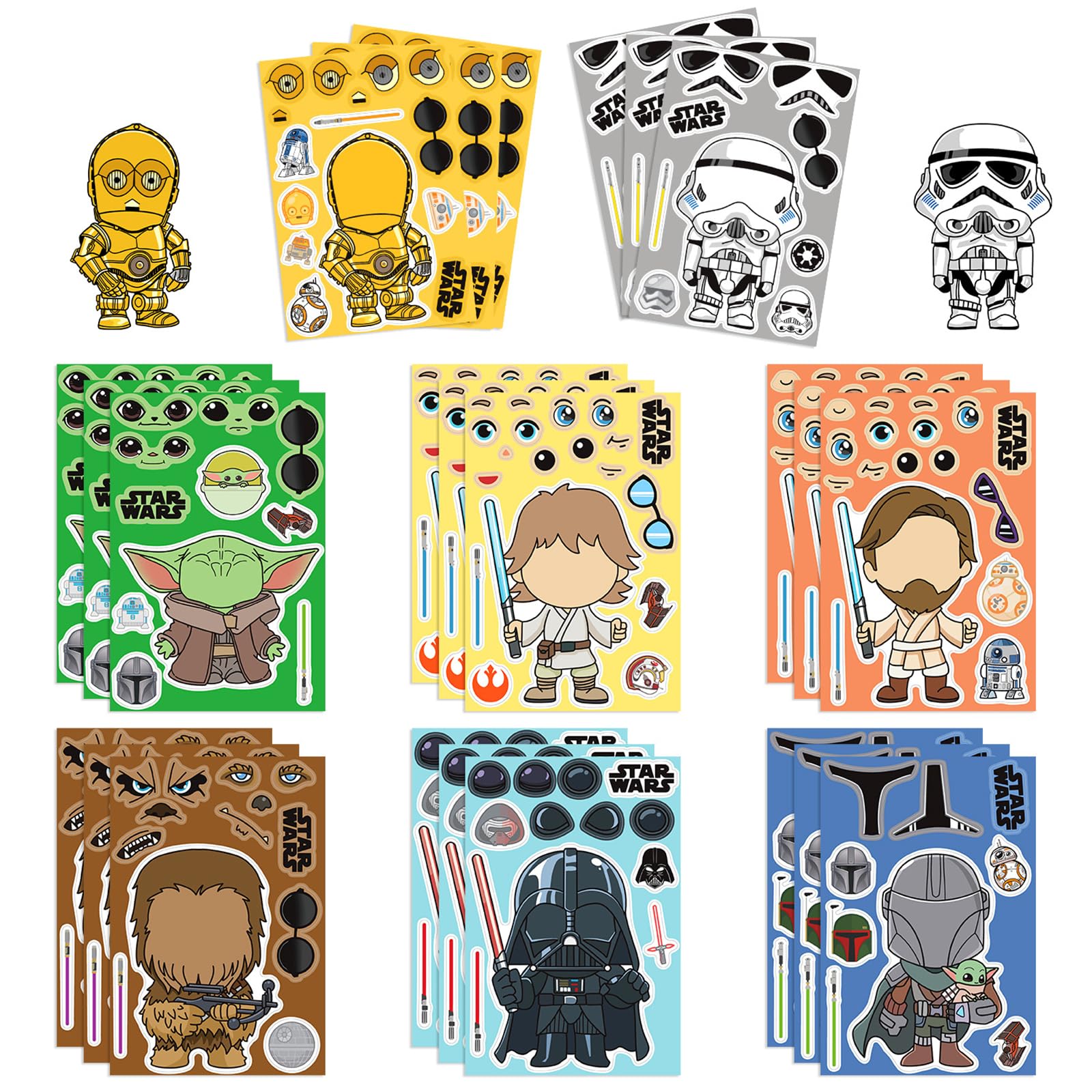 ZUIYIJIANGNAN Star Wars character stickers for kids to personalize laptops and notebooks.