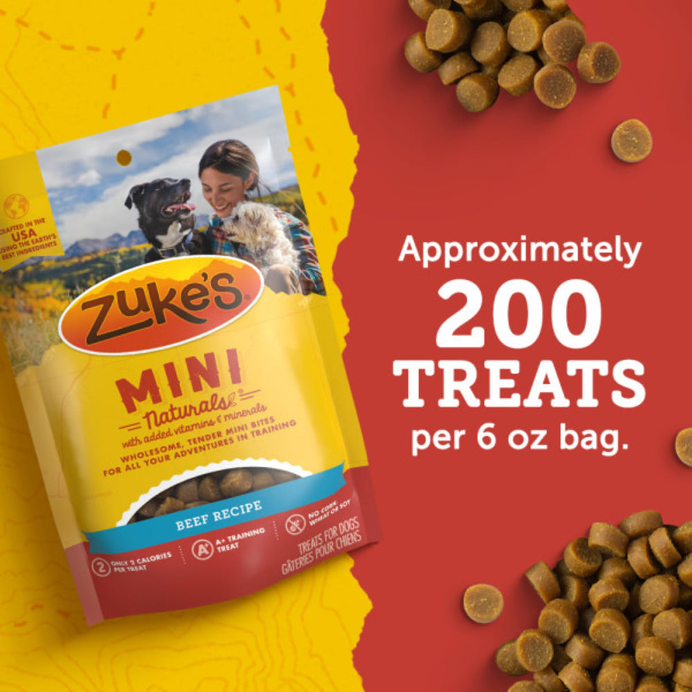 Zuke's resealable travel pouch shows easy storage during adventures.