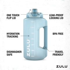 Zulu Goals internal silicone straw simplifies sipping without tipping.