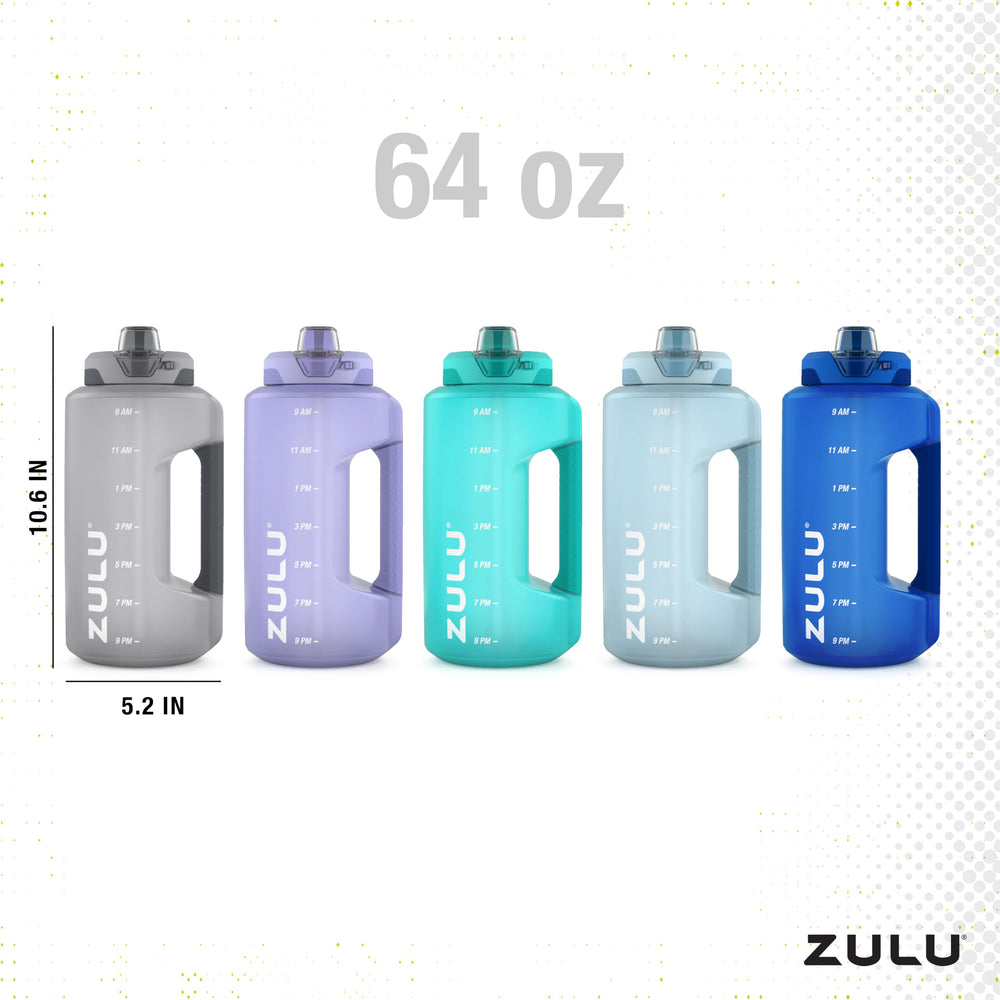 Zulu Goals locking lid prevents leaks during travel and workouts.