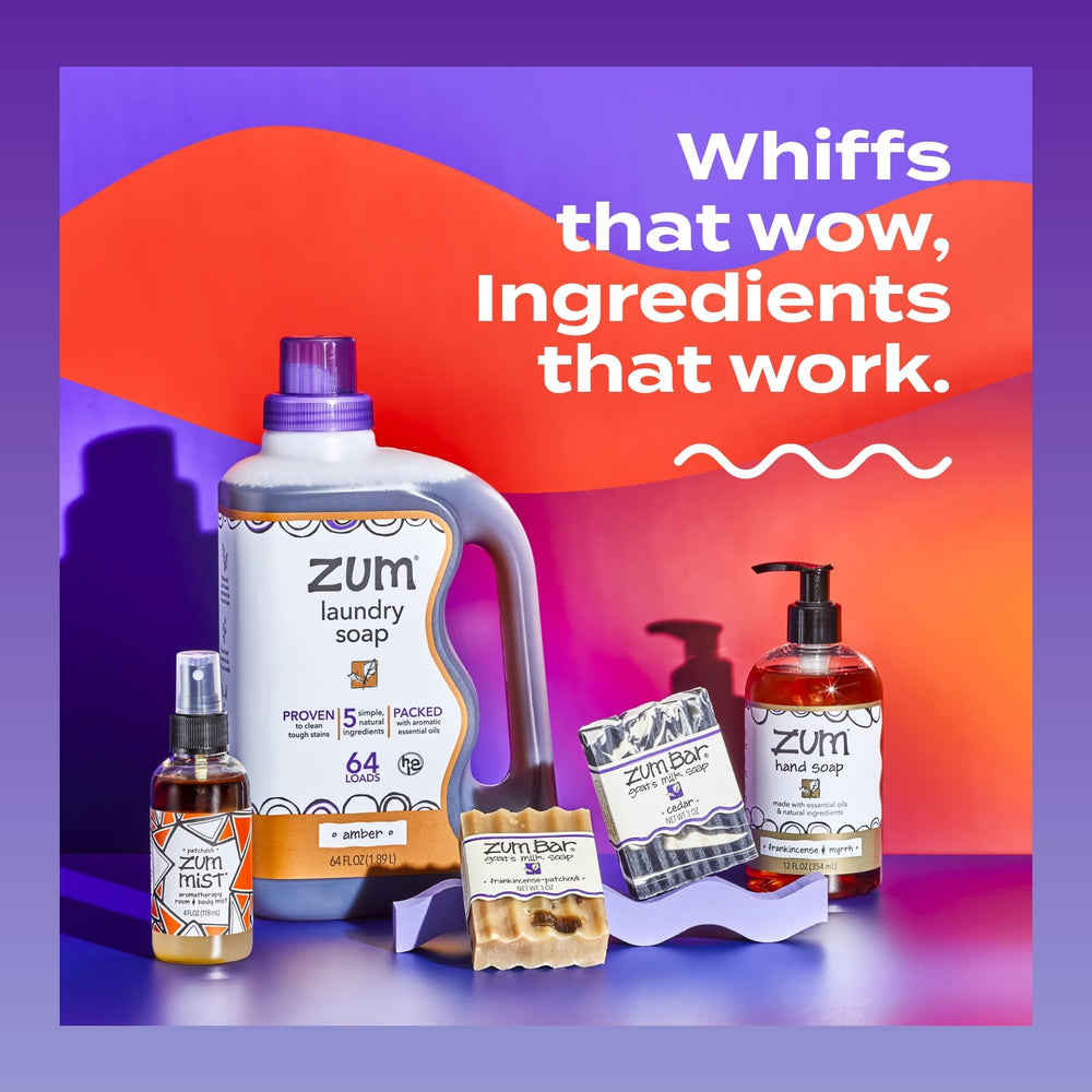 Zum cruelty-free USA handcrafted product signals ethical, domestically made laundry care