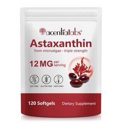 ZUZOKKAHA Astaxanthin softgel bottle for daily antioxidant support.