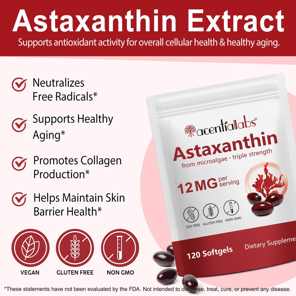 Close-up of ZUZOKKAHA astaxanthin softgels for easy daily dosing.