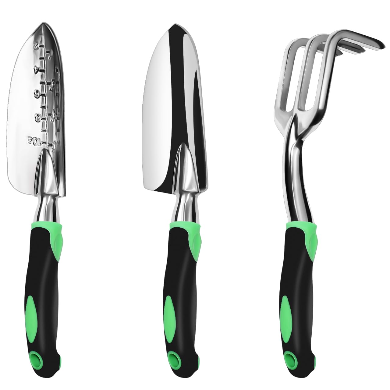 ZUZUAN hand trowel with a polished aluminum blade for precise planting.