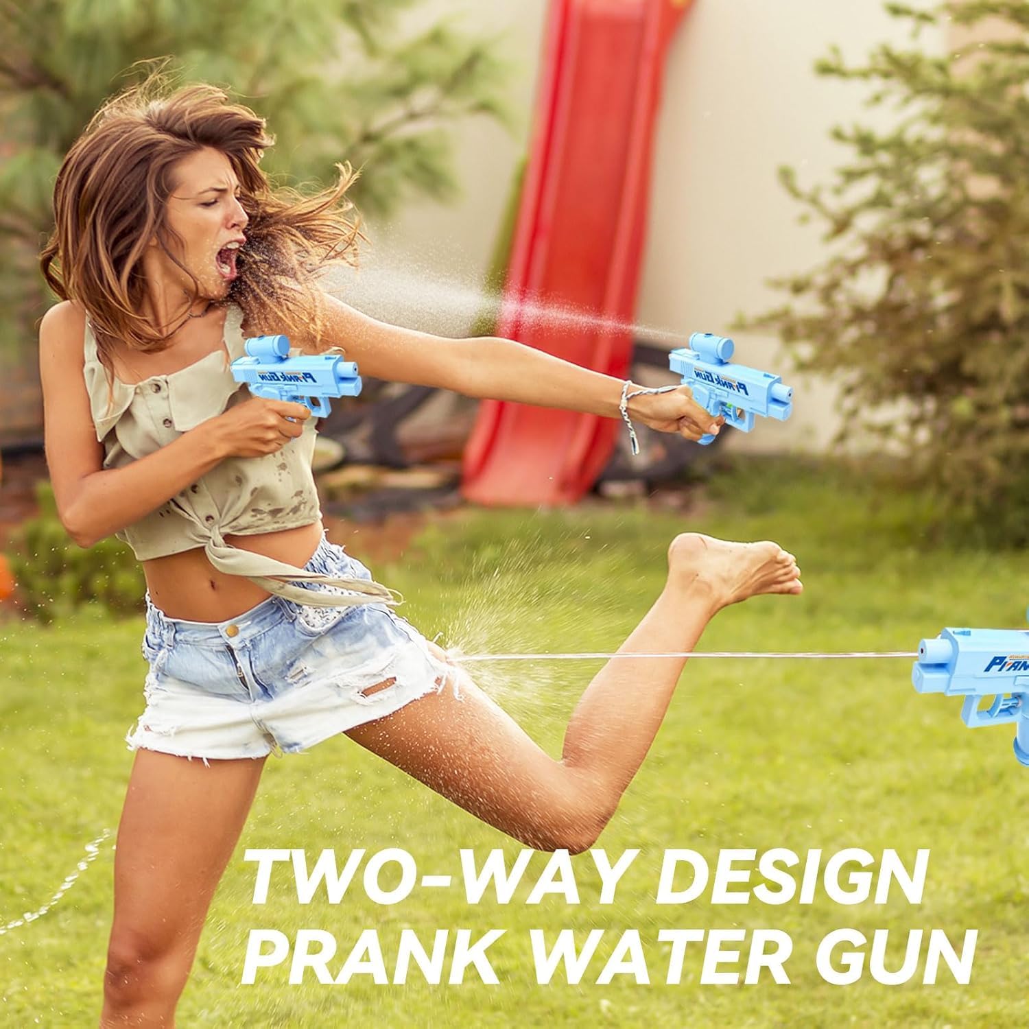 Zxhtwo prank two-way water gun party gift for memorable gatherings