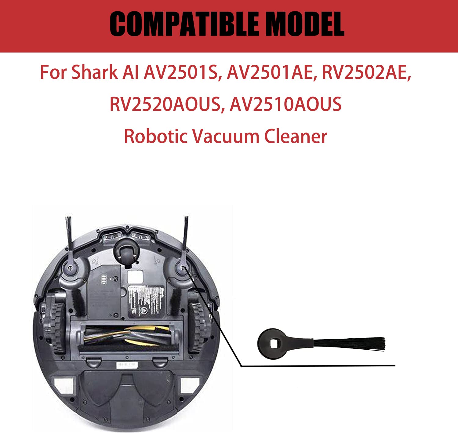 ZXHUANGOH side brush for Shark AV2501AE offers quick, tool-free replacement