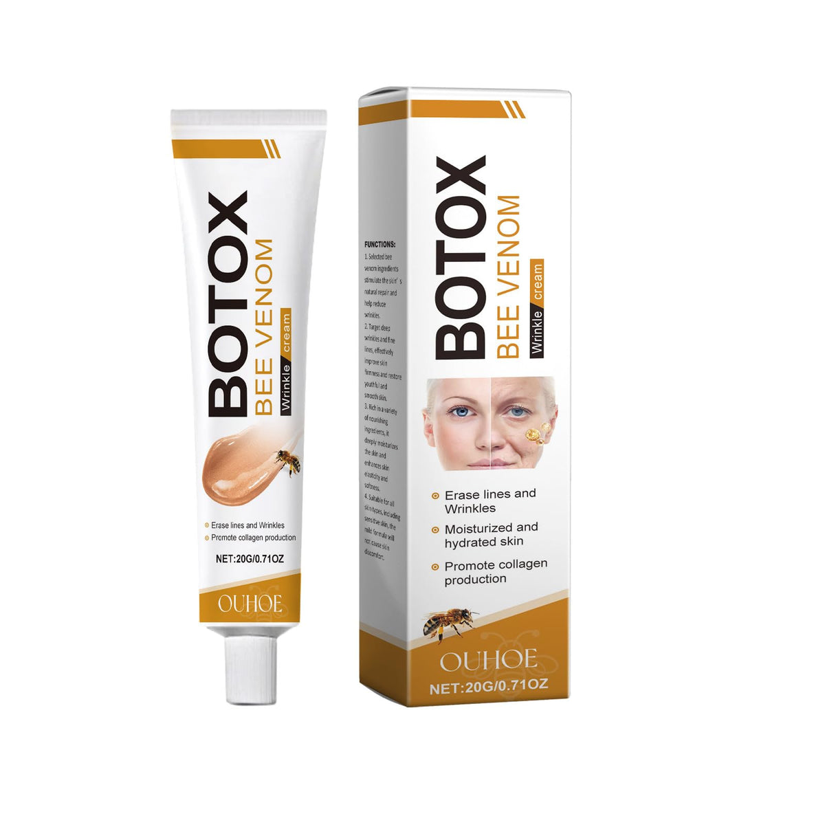 ZXZTSM Botox Bee Venom Cream bottle for daily firming and hydration.