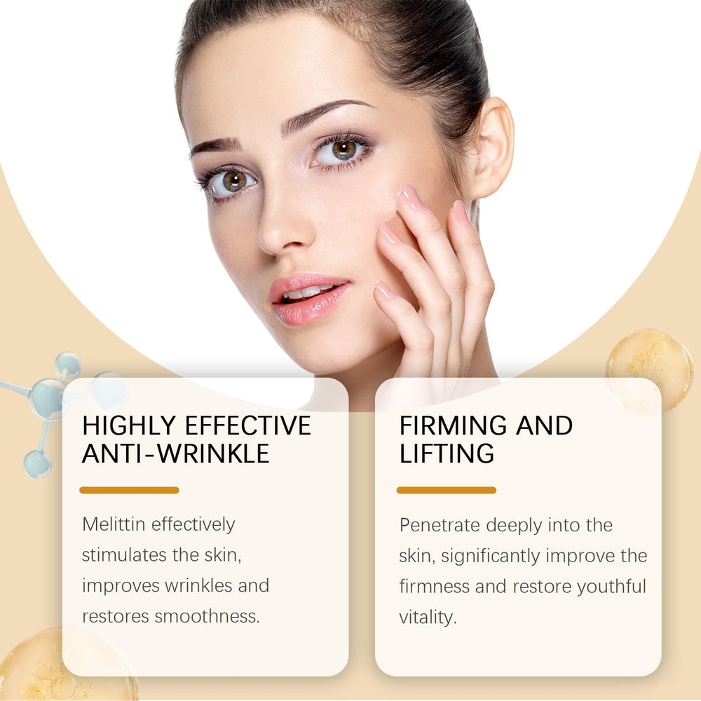 ZXZTSM Botox Bee Venom Cream ingredients include natural bee venom, vitamin E, collagen.