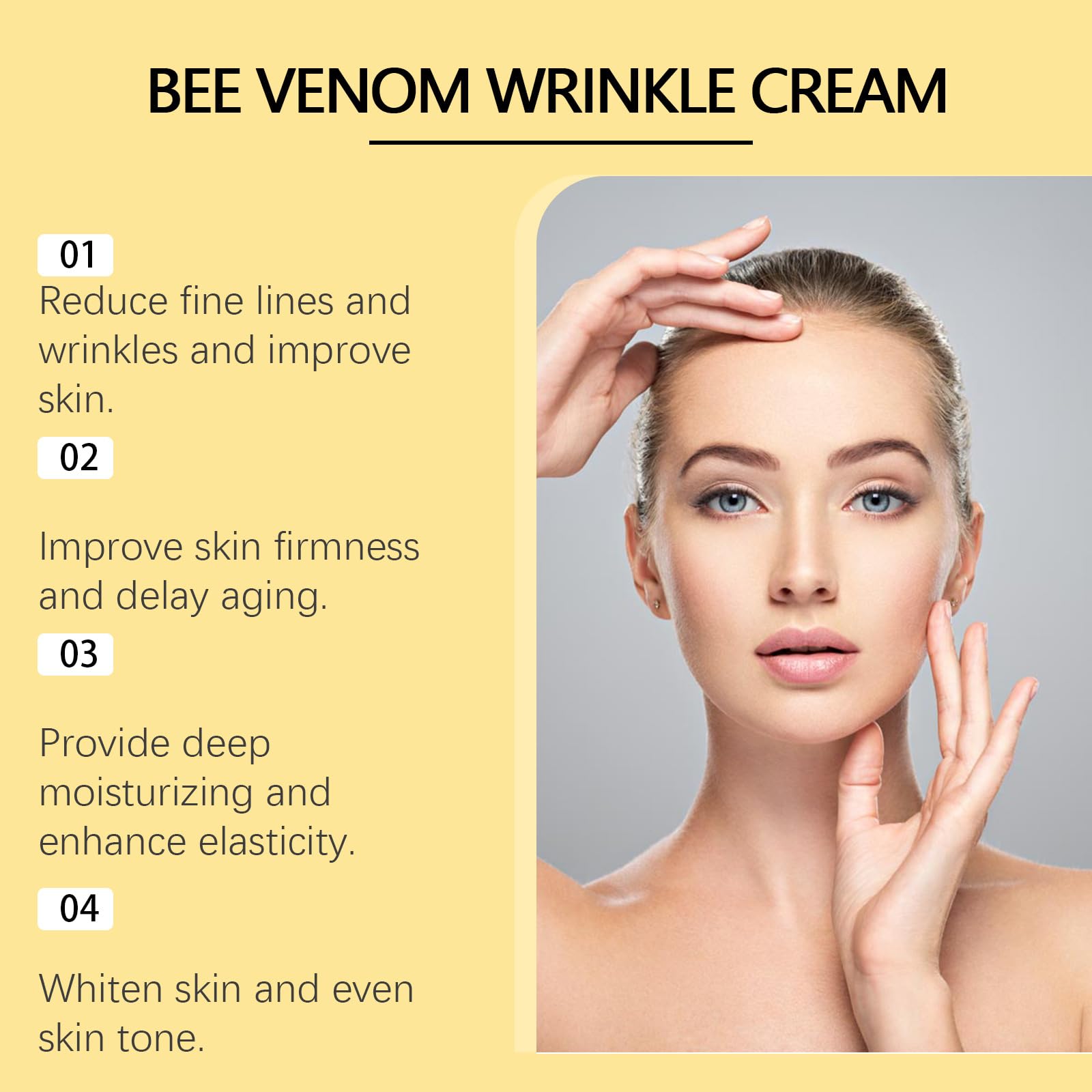 ZXZTSM Botox Bee Venom Cream packaging highlights sustainability with recyclable materials.