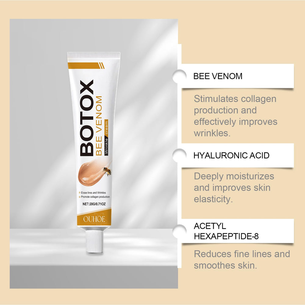 ZXZTSM Botox Bee Venom Cream helps skin look firmer after use.