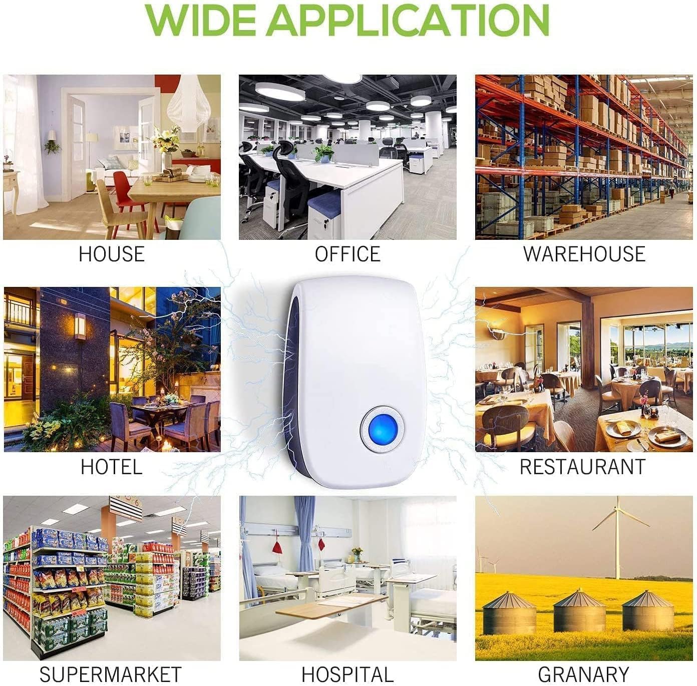 zybeauty applications in living room, bedroom, and kitchen for versatile pest control