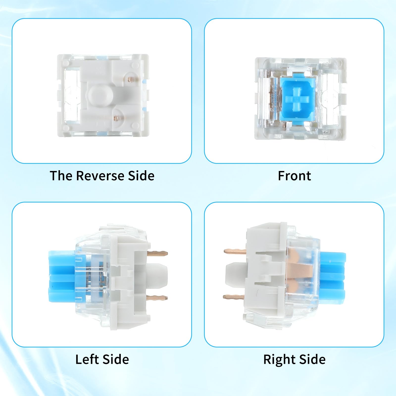 Zyghjort pre-lubricated switches reduce friction for quiet keystrokes.