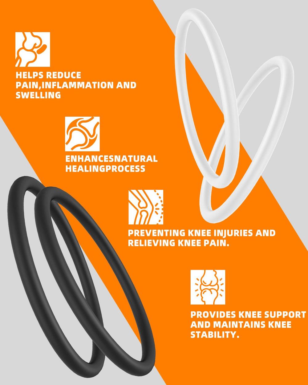 ZYHBLZX all-day comfort knee band remains soft under clothing.