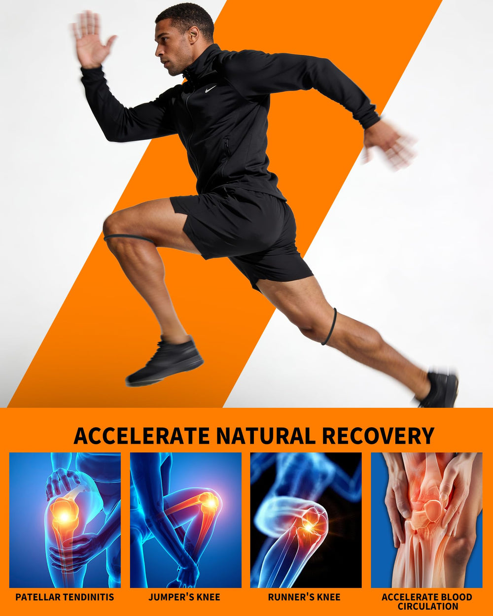 ZYHBLZX performance knee strap for basketball, running, and hiking.