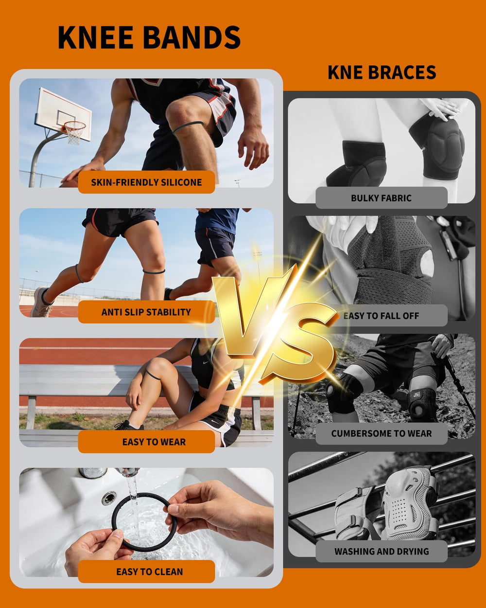 ZYHBLZX silicone knee strap worn for targeted patellar tendon comfort.