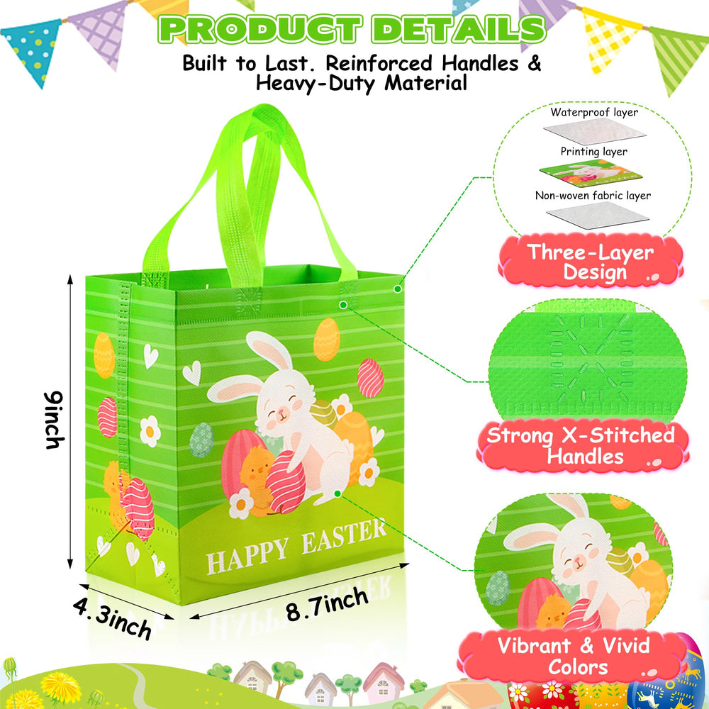ZYLOP Easter bags standup bottom gusset for easy filling.