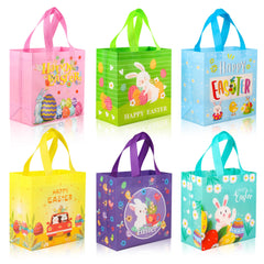 ZYLOP Easter gift bags with handles for durable, reusable egg hunts.