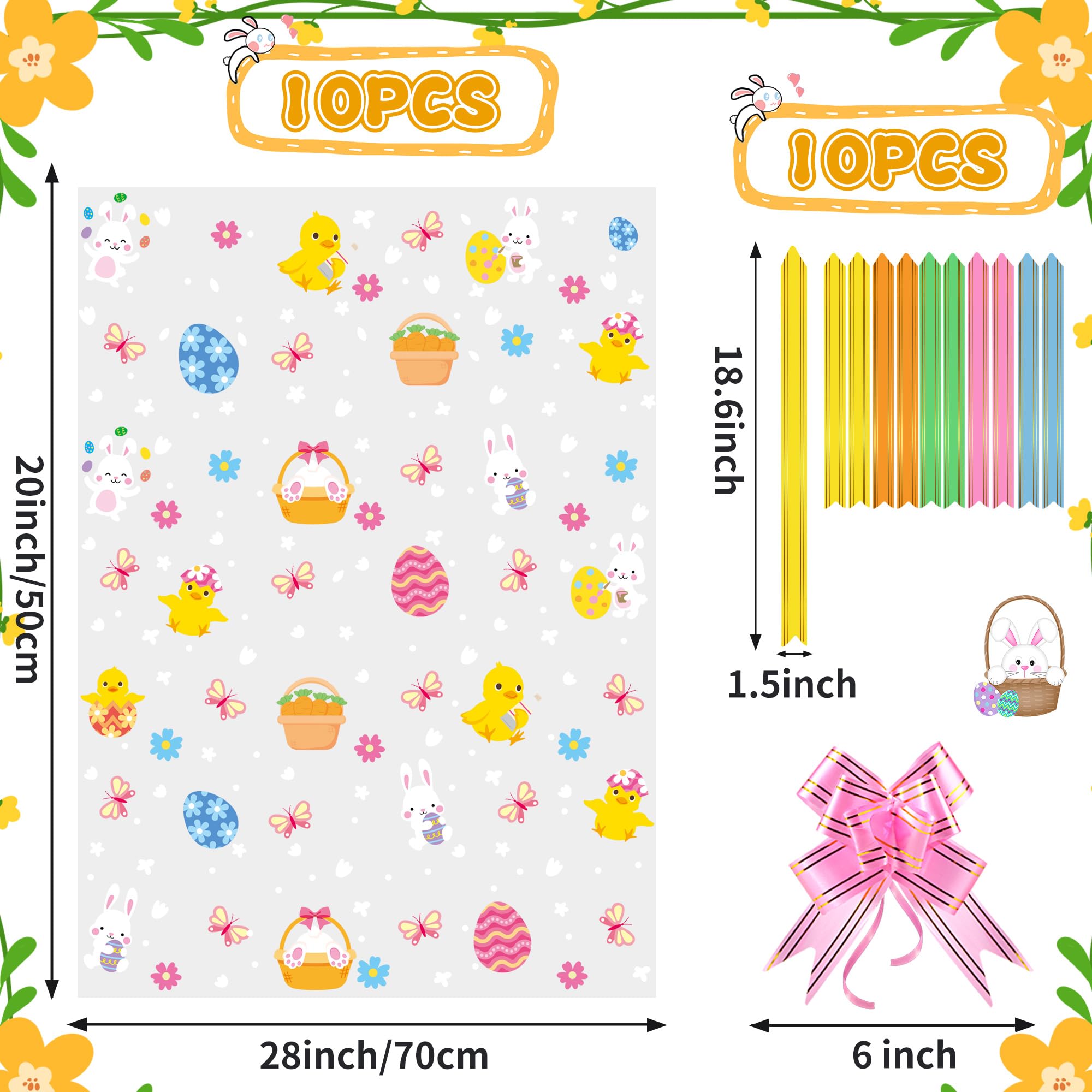 ZYLOP Easter wrap prints featuring bunnies and eggs for festive presentation.
