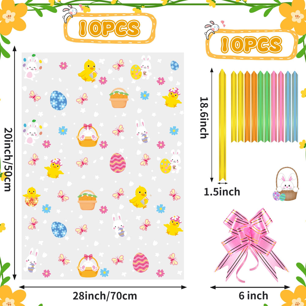 ZYLOP Easter wrap prints featuring bunnies and eggs for festive presentation.