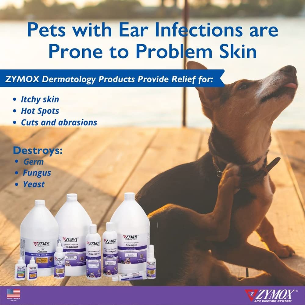 Zymox packaging highlights paraben- and silicone-free formula.