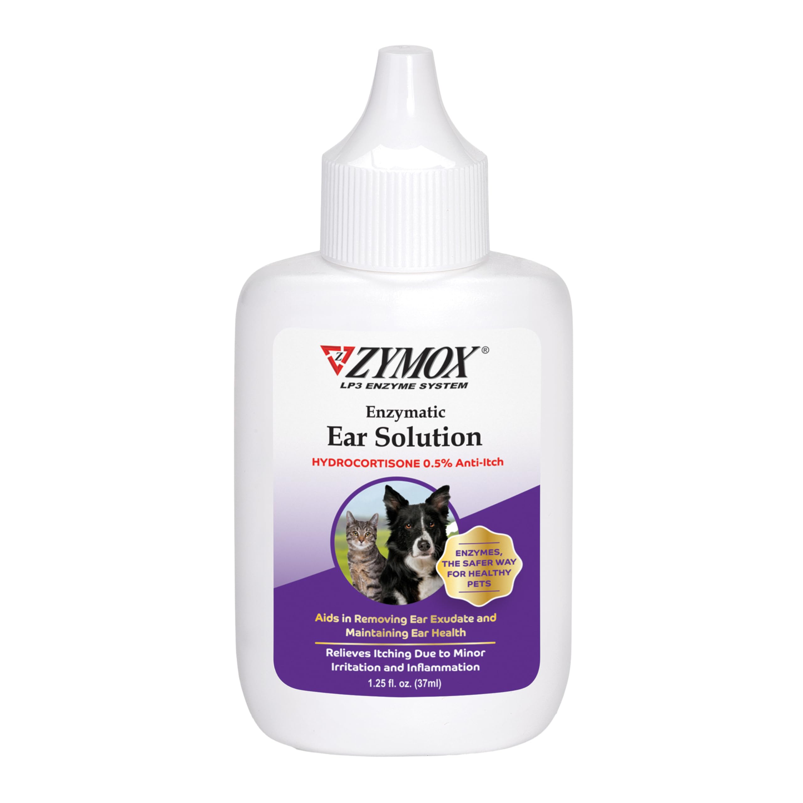 Zymox enzymatic ear solution bottle for convenient at home ear care