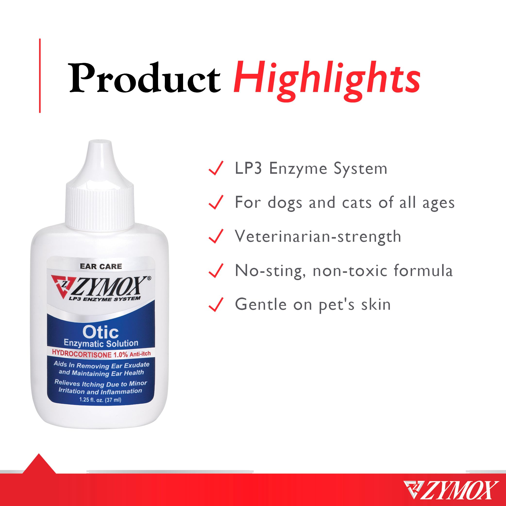 Applying Zymox Otic drops to a cat's ear for comfort