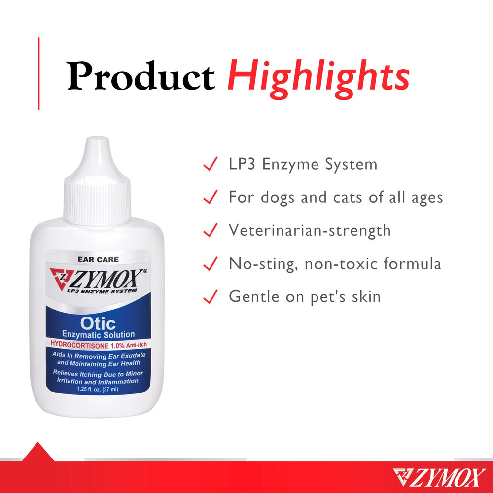 Applying Zymox Otic drops to a cat's ear for comfort