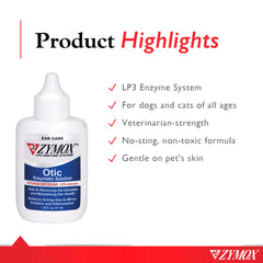 Applying Zymox Otic drops to a cat's ear for comfort