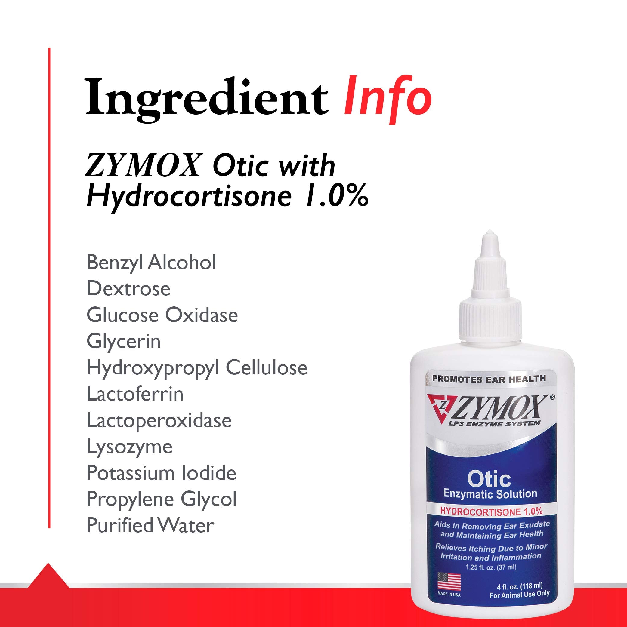 Pouring Zymox Otic into the ear canal for daily use
